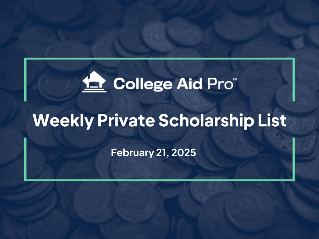 Weekly scholarships